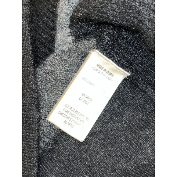 Theory Black & Gray Striped 100% Cashmere Pullover Sweater Women's Size S - Picture 8 of 9